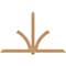 Ekena Millwork Redmond Timber Gable Bracket, Western Red Cedar, 108"W x 68"H x 1 1/2"D x 5 1/2"F, 15/12 Pitch GBW108X68X0206RED00SWR - alternate 1